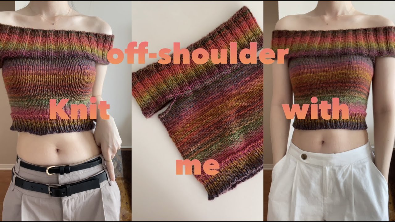 🪸 How To Knit: Off Shoulder Top | FREE TUTORIAL | ★☆☆