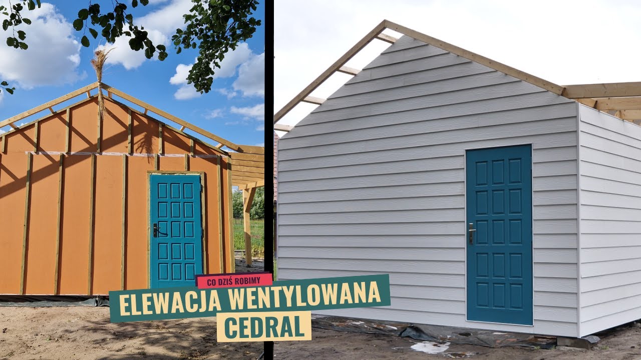 Elewacja wentylowana Cedral Lap. Budowa domku 35m2 na zgłoszenie