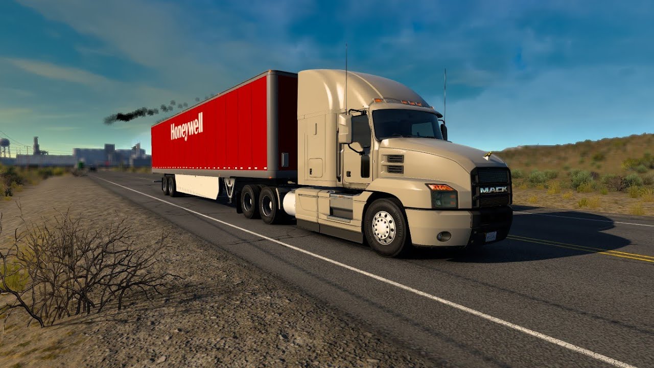 American Truck Simulator Entrega de Ácido Bórico de Barstow CA para Los Angeles CA (Gameplay)