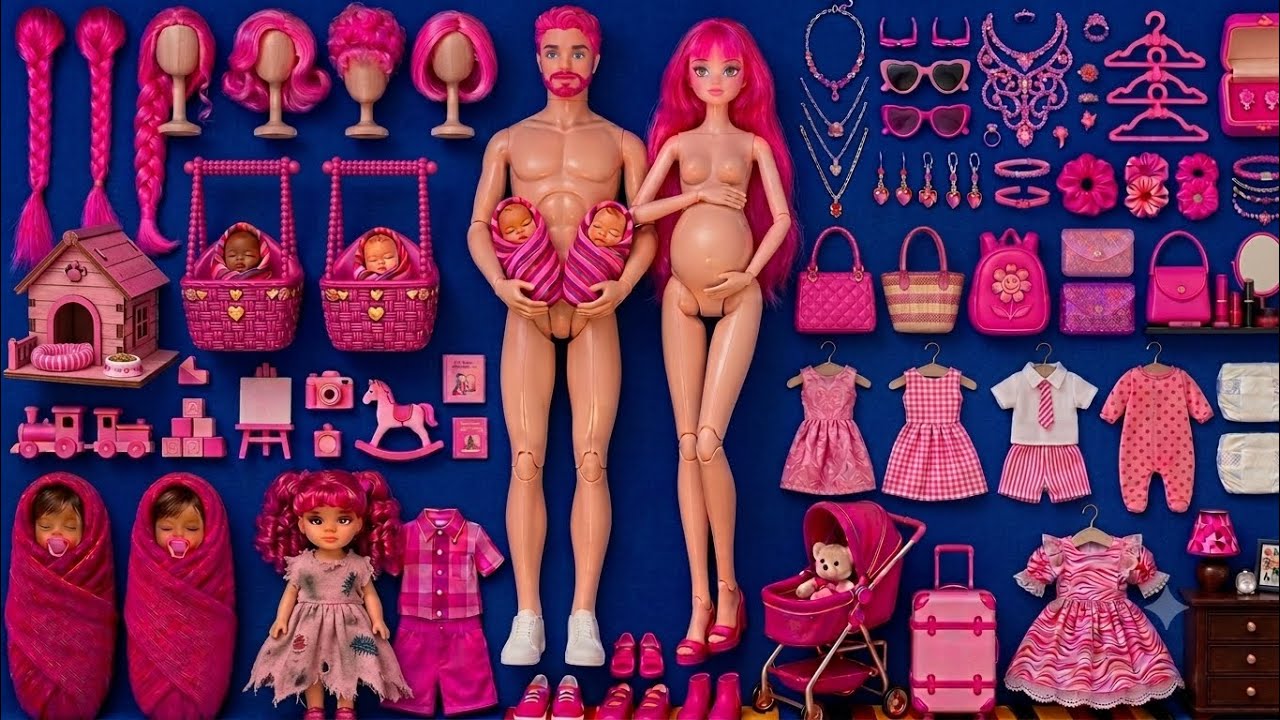 9Minutes Satisfying with Unboxing Barbie Family Playset, Cute Doll Set Toys ASMR | Review Toys 