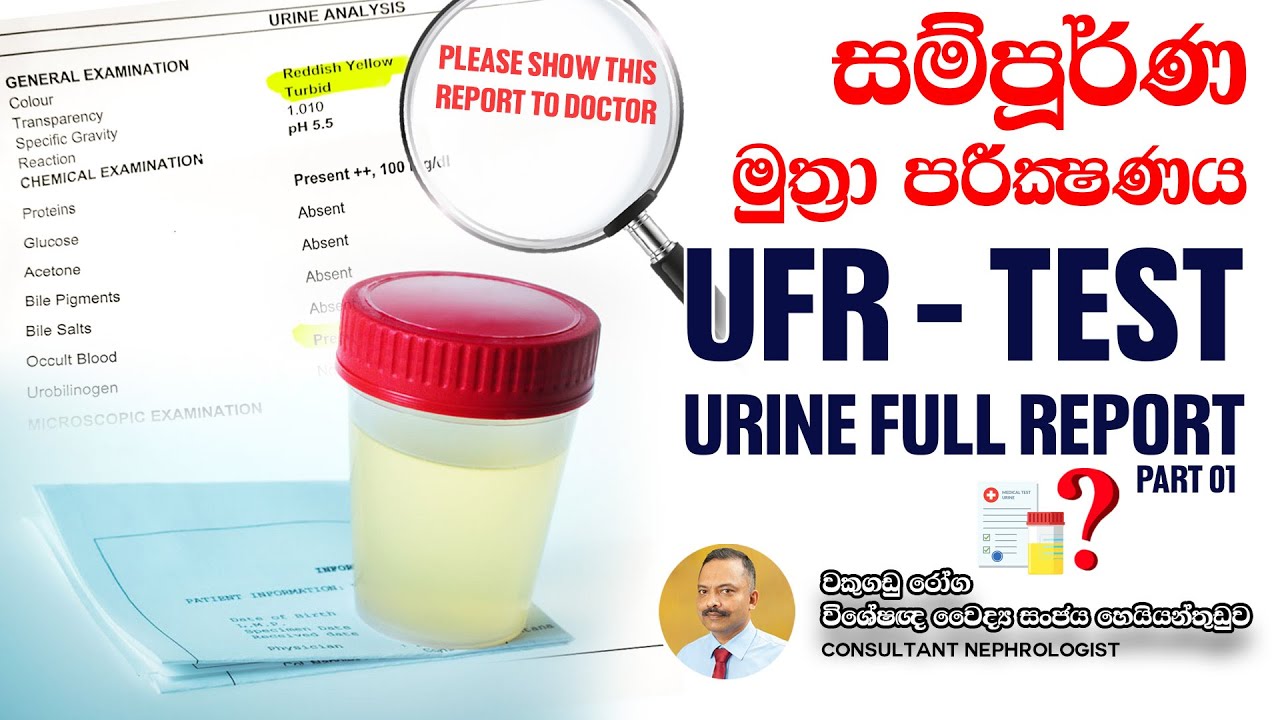 UFR - Urine Full Report - සම්පූර්ණ මුත්‍රා පරීක්ෂණය (Part 01)