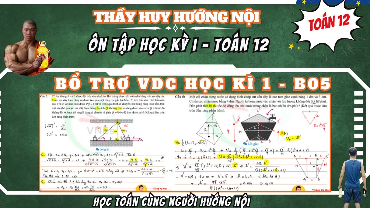 BỔ TRỢ VD VDC HỌC KÌ I - TOÁN 12 - BT THỰC TẾ BUỔI 05