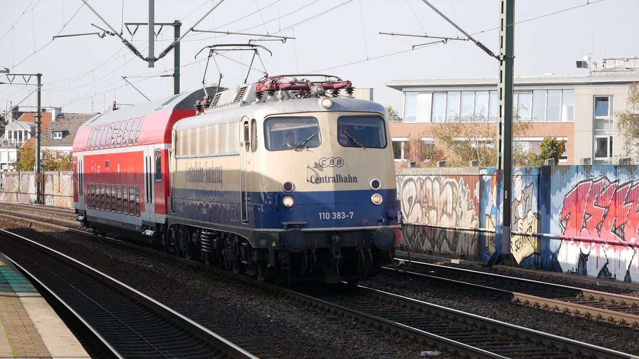 Eisenbahnverkehr in Köln Ehrenfeld mit Br 110 423 420 143 425 146 406 482 185 186 442 101 193 644