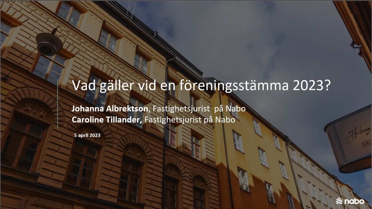 Vad gäller vid en föreningsstämma 2023?