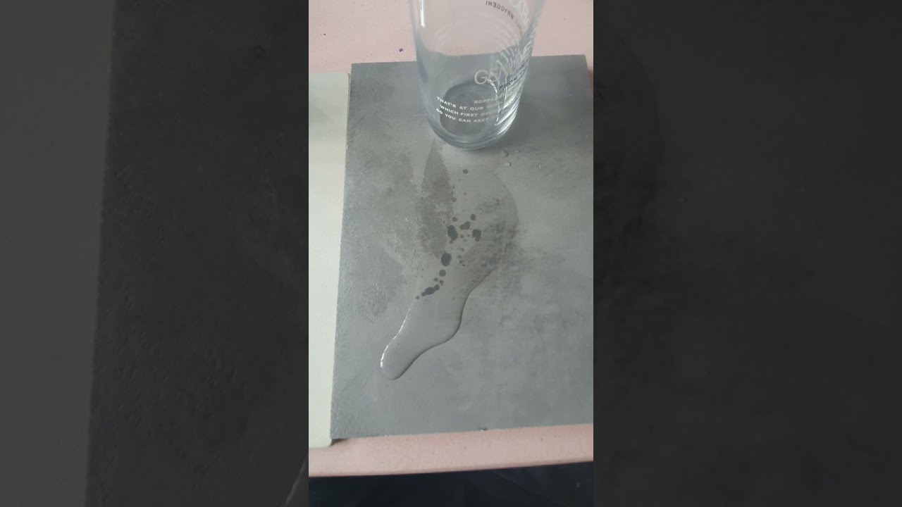 Common issues with cement based micro cement - Water stains / marks