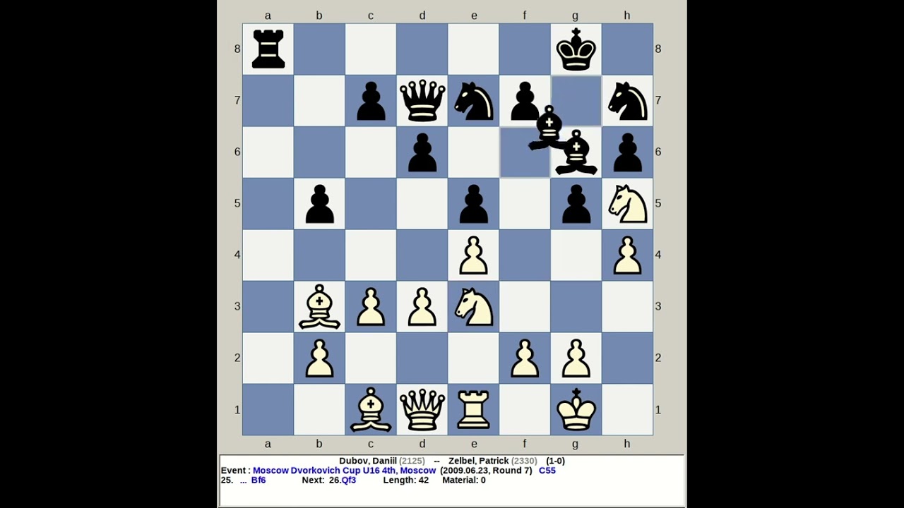 Dubov, Daniil vs Zelbel, Patrick | Moscow Dvorkovich Chess Cup U16 4th 2009, Russia