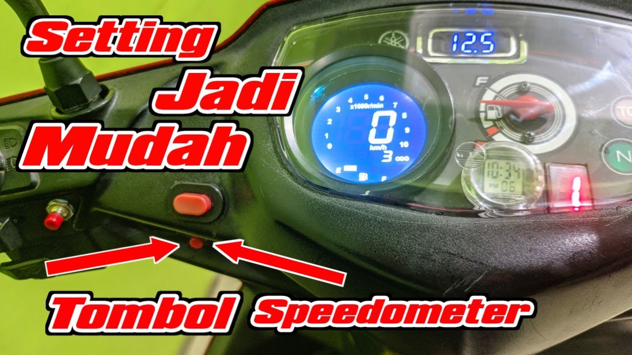 Menambahkan tombol push button eksternal di speedometer digital universal 7 warna