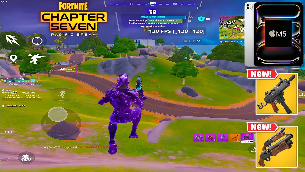 iPad Pro M5 120 FPS Fortnite Mobile Gameplay *HIGH KILL WIN Gameplay Full Game FORTNITE Chapter 7*