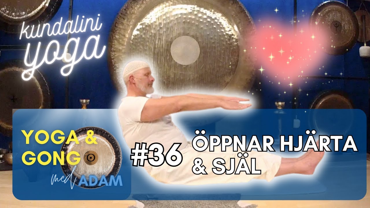 Yogapass som öppnar hjärtat och själ + Gong + Meditation Hum Chant visualisering
