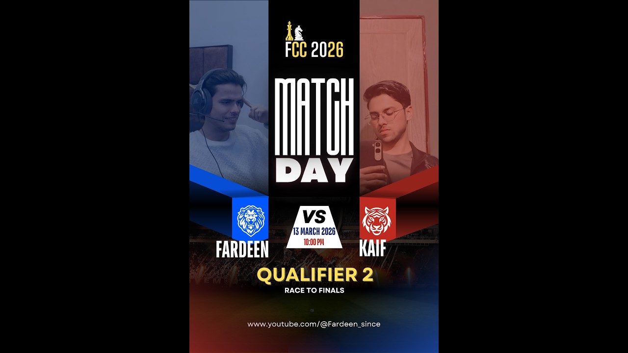 FCC 2026 QUALIFIER 2 LIVE | Fardeen vs Kaif | Winner Goes to Grand Final