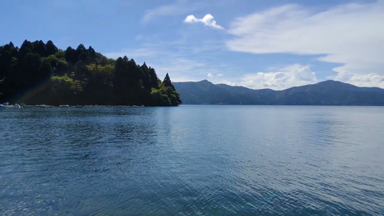 2023 - August 21,  A 360 pan of lake Ashi, Hakone, Ashigarashimo District, Kanagawa Japan