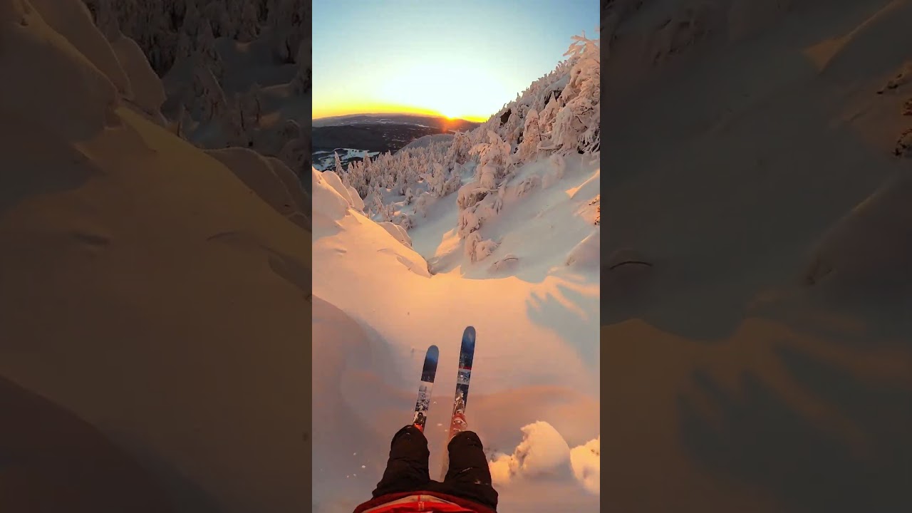 GoPro | Sunrise Powder Skiing POV in Vermont 🎬 Mike Hayes #Shorts #Skiing