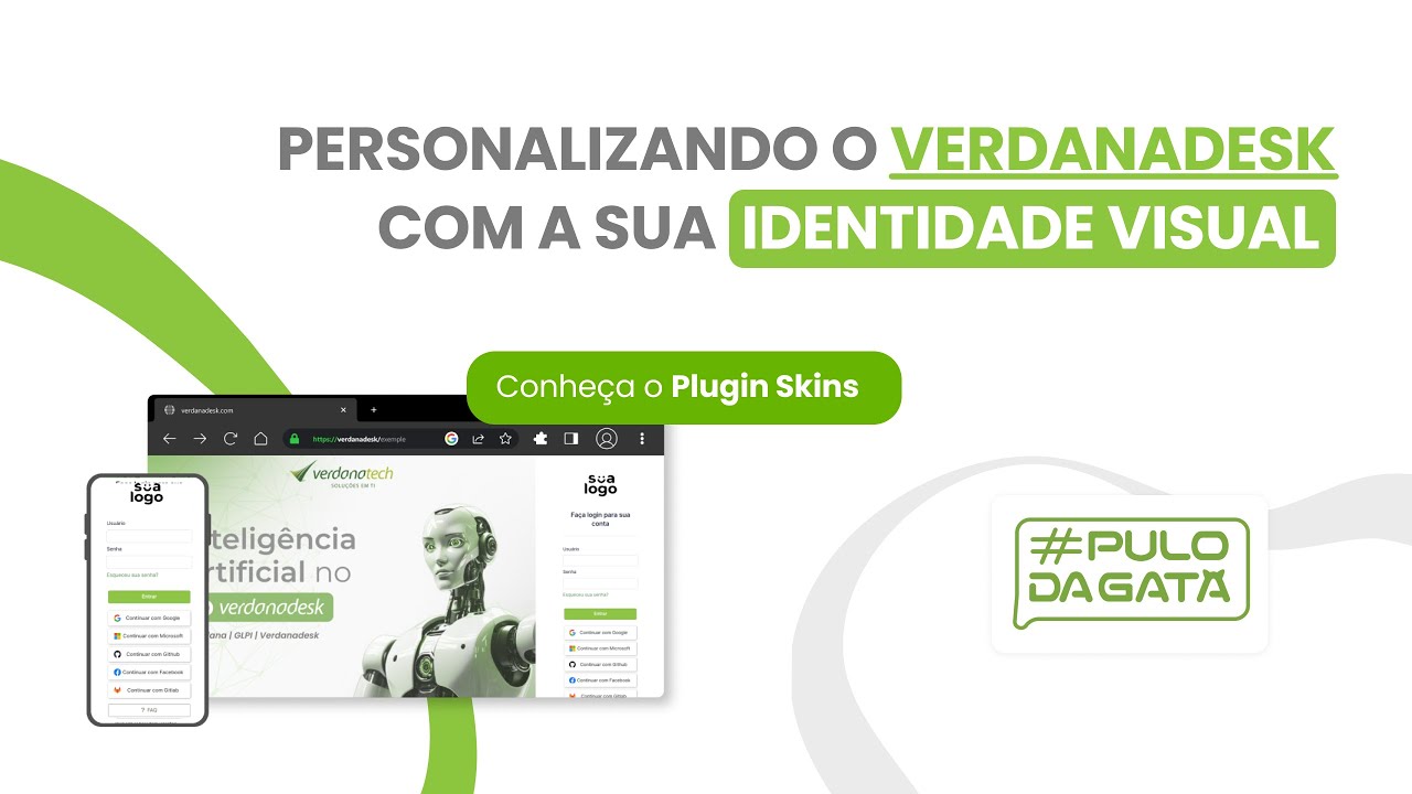 Colocando sua identidade visual no Verdanadesk: Usando o plugin Skins