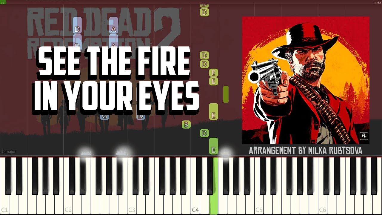 Woody Jackson - See The Fire In Your Eyes (Red Dead Redemption 2) Piano Cover + Synthesia Tutorial