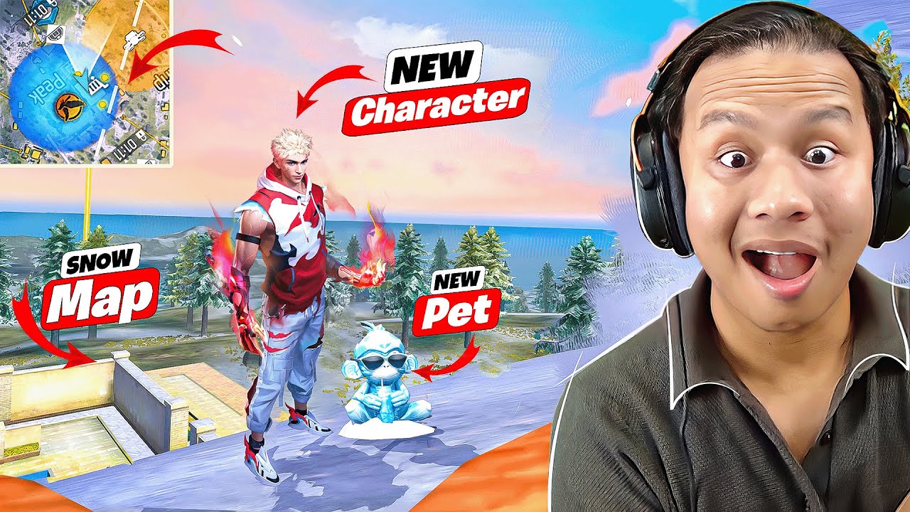 Mapa śnieżna w grze Free Fire 😱 Nowa postać i wszystkie aktualizacje OB42 z recenzją - Tonde Gamer