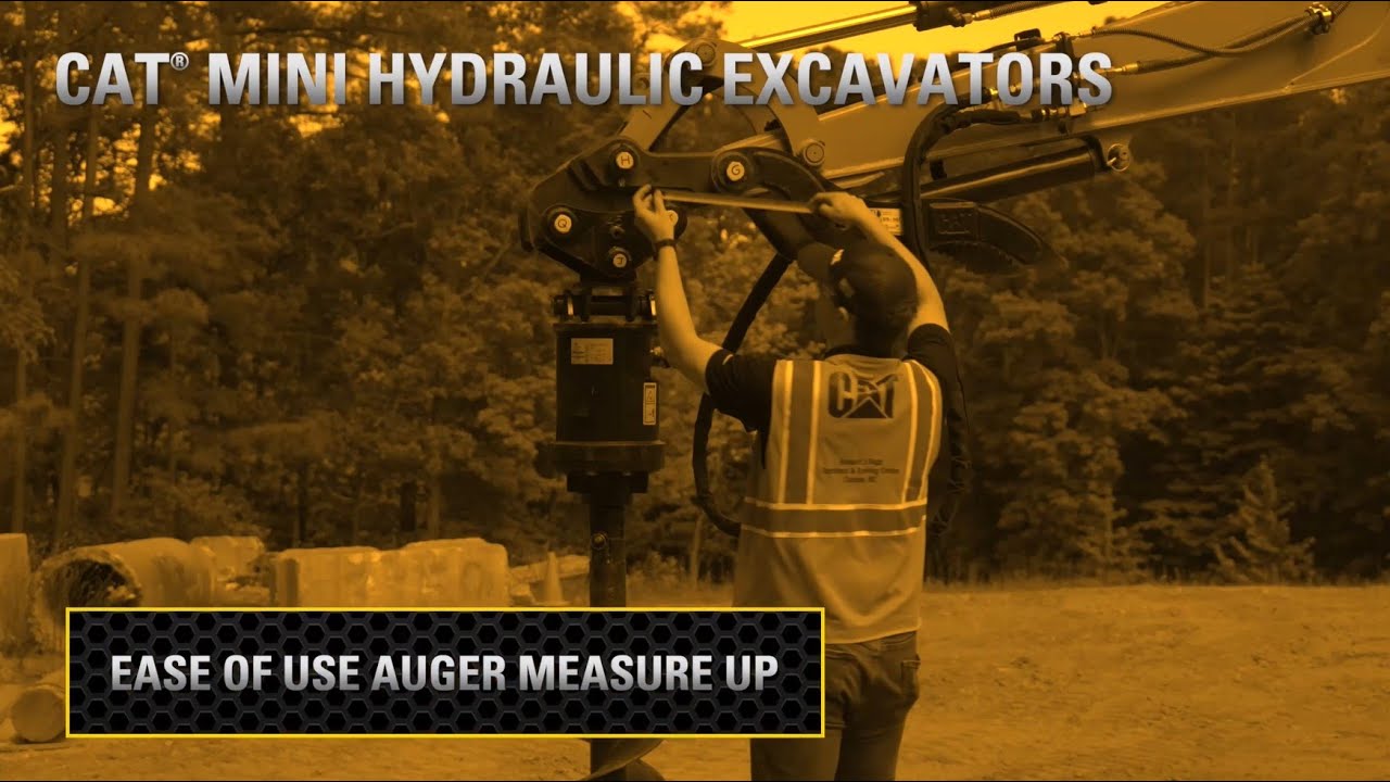Cat® Mini Excavator Auger Measure Up for Ease of Use Technology