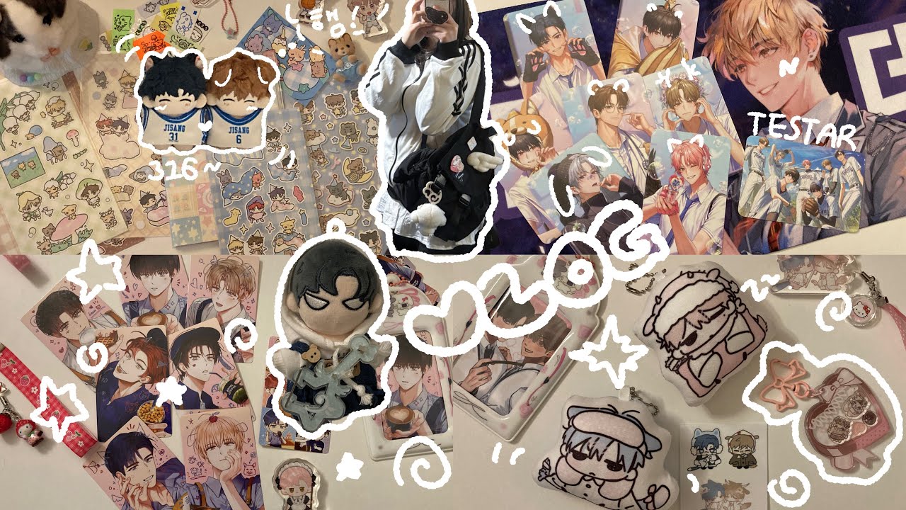 오타쿠 일상을 찵여오걸아 !!!  • otaku vlog • 택배깡 랜깡 굿즈깡 홍대 굿즈샵 • | 데못죽 가비지타임 하이큐 진격의거인 |