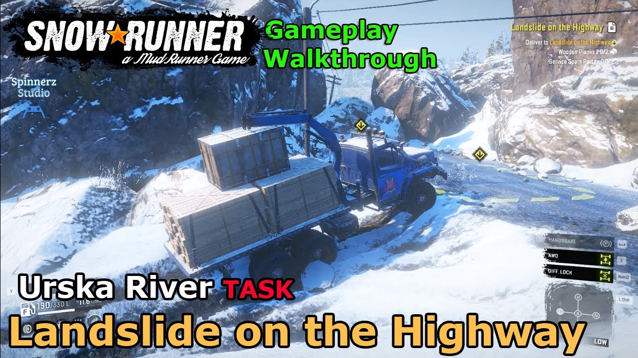 SnowRunner - Landslide on the Highway | Urska River Task - Amur, Russia - Phase 4