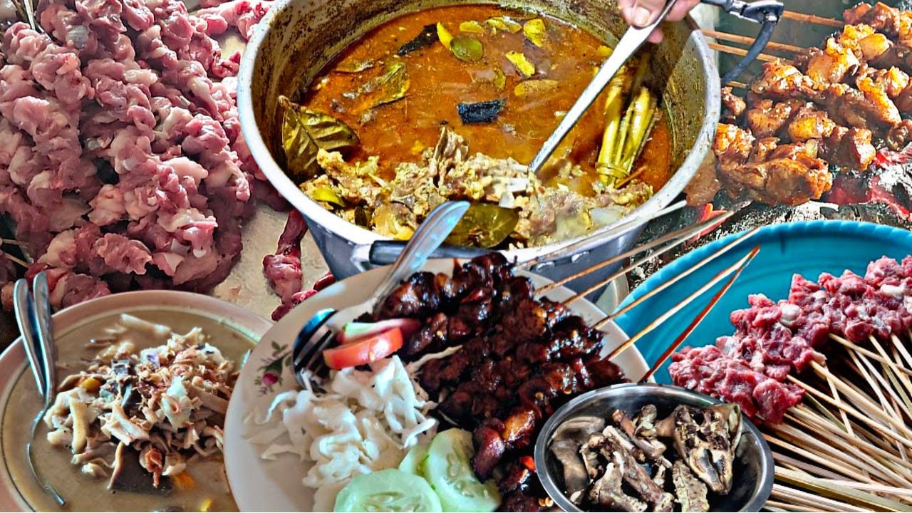 Gilak !! Sate Kambing Premium Dengan Ukuran Jumbo Tapi Empuk Banget | Bumbu Sate Kambingnya Juara