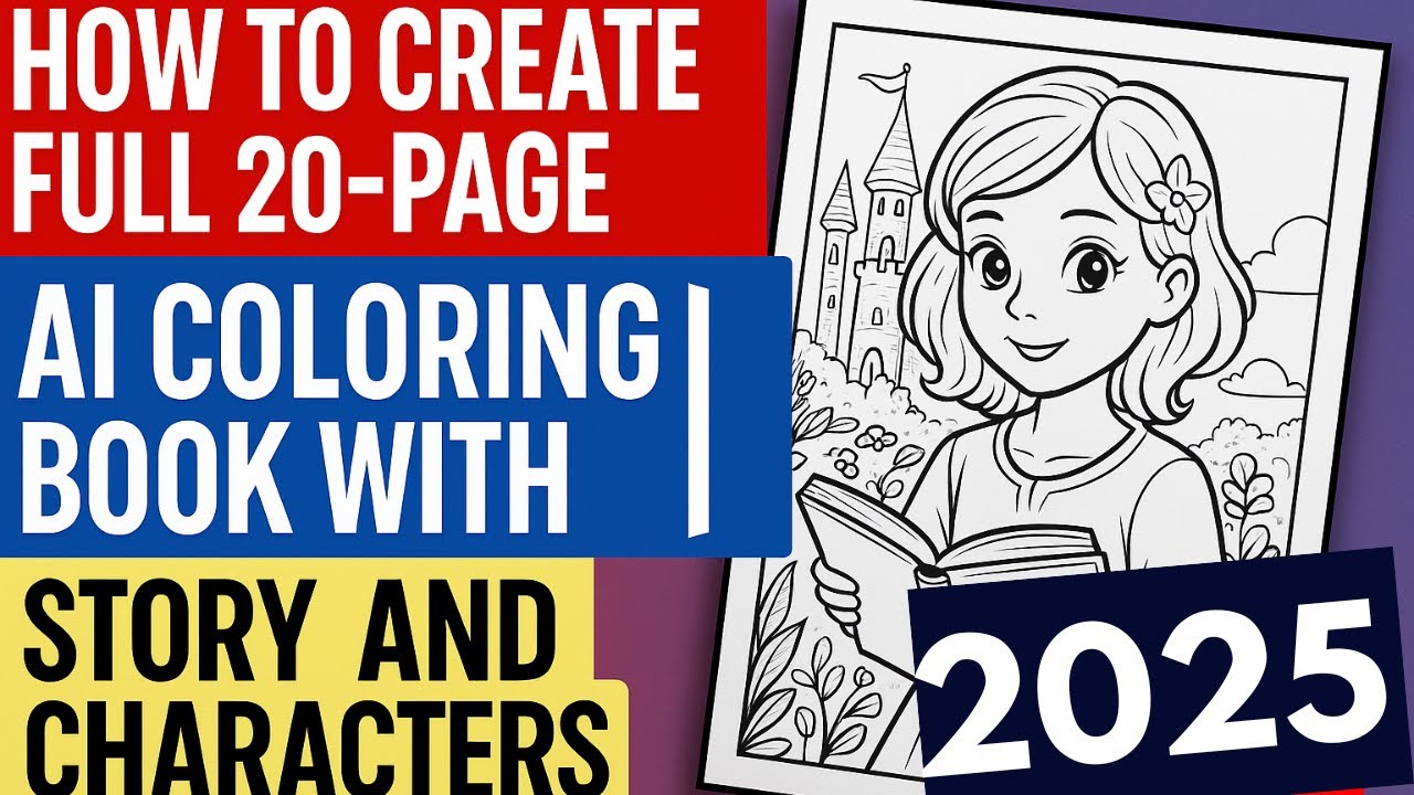How to Create a Full 20-Page AI Coloring Book with Story and Characters in One Click
