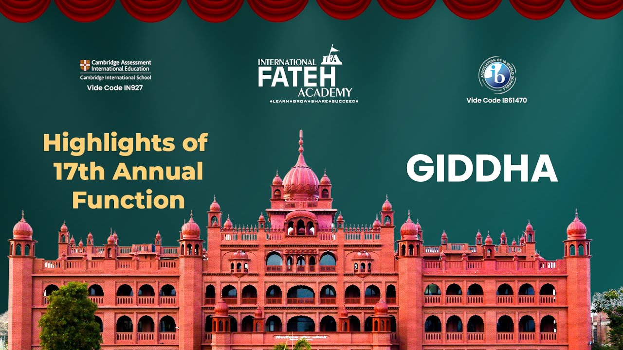 Gidha Performance | Celebrating Punjabi Culture | 17th Annual Day | International Fateh Academy
