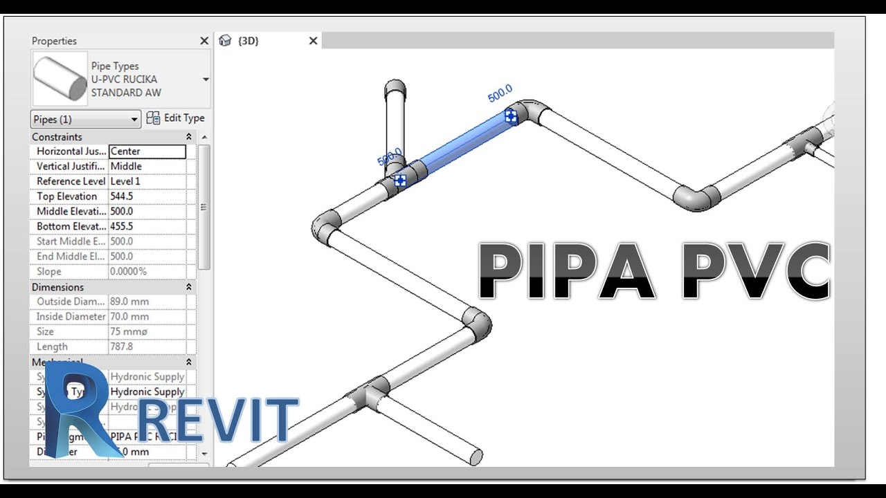 Membuat Pipa PVC - Belajar Revit MEP