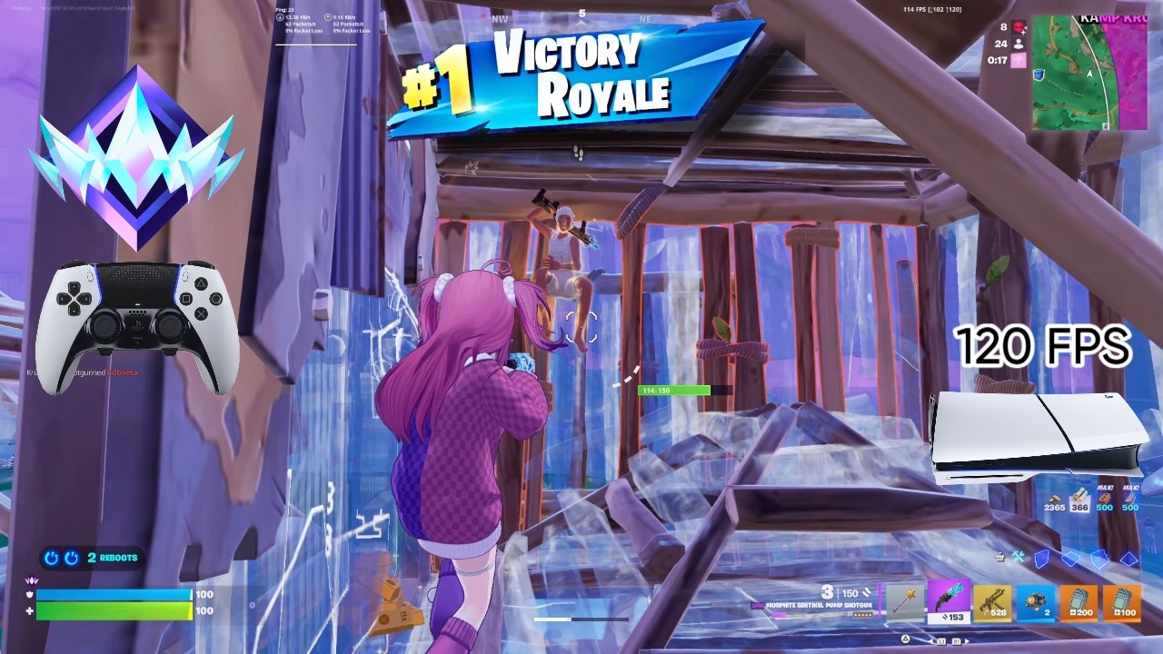 Fortnite Unreal Ranked Reload On PS5 Slim | Controller Gameplay | 120 FPS