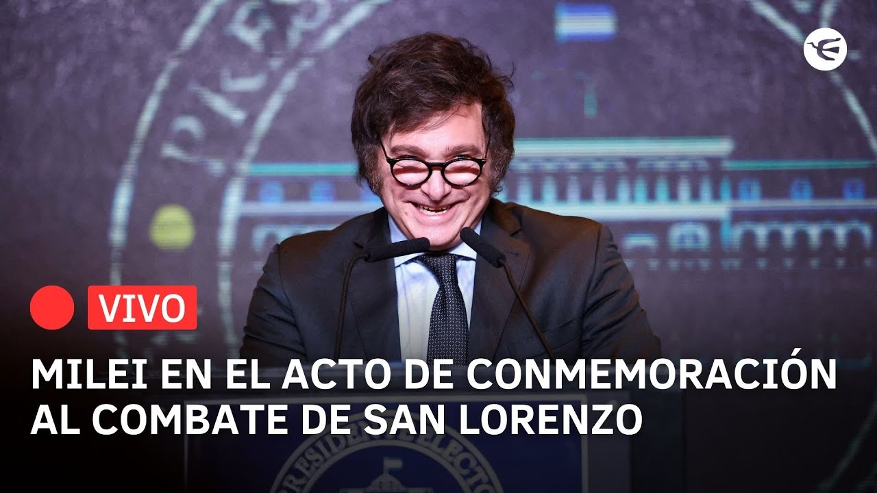 EN VIVO | Milei participa del acto en conmemoración al Combate de San Lorenzo