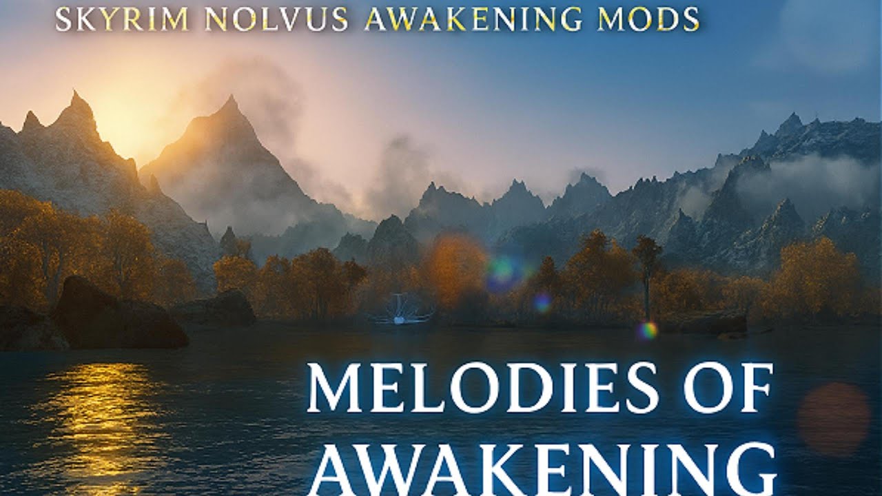 Healing Music by the Misty Lake | Birdsong & Water Sounds | Skyrim Ambient
