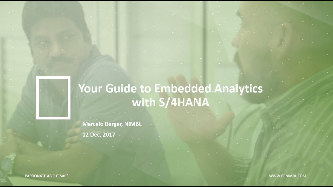Webinar: Your Guide to Embedded Analytics with S/4HANA