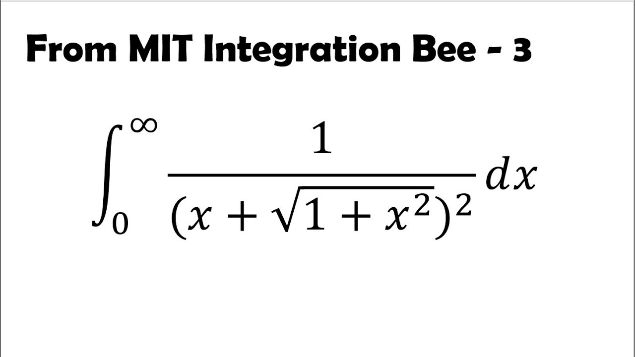 Euler Substitution: MIT Integration Bee (3)