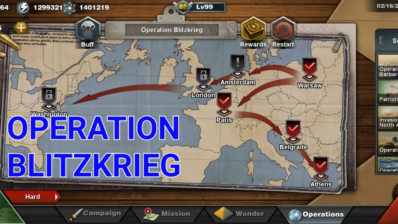 Operation Blitzkrieg Hard full world conqueror 3