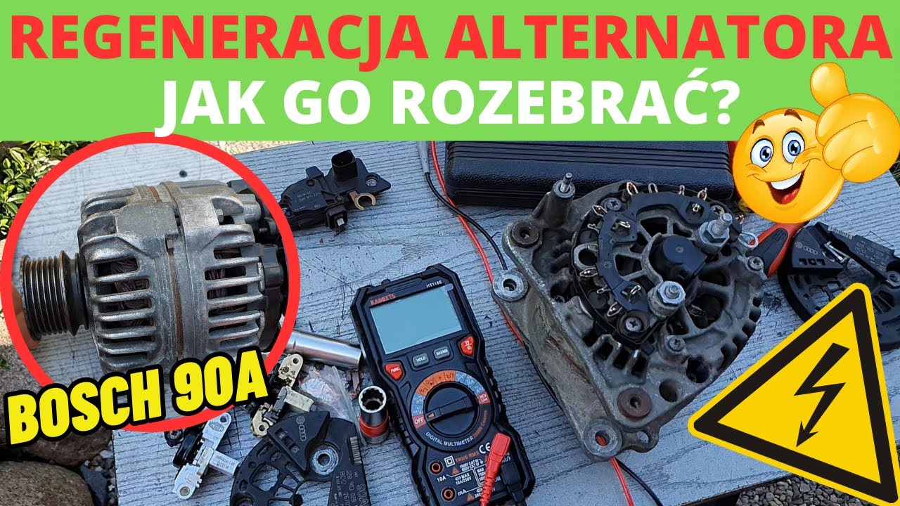 Regeneracja alternatora Bosch 90A VAG - budowa i jak go rozebrać? Jak działa regulator napięcia?
