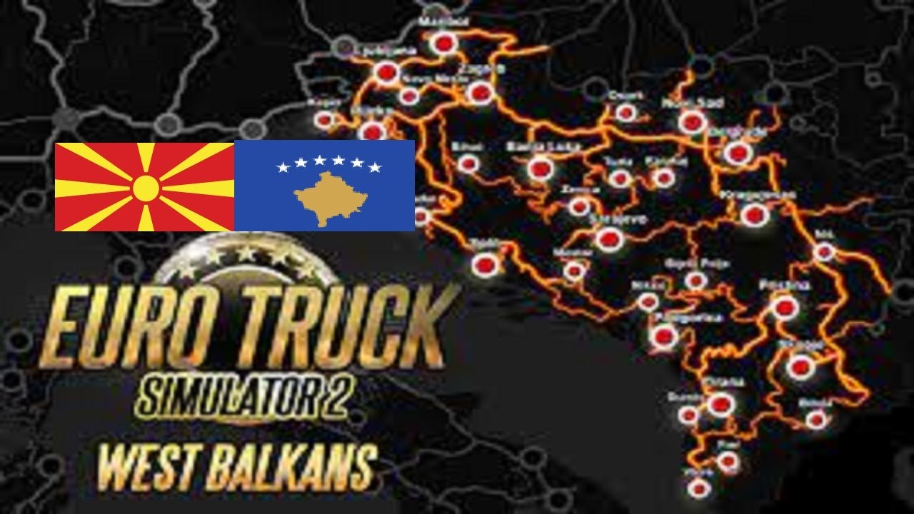 Euro Truck Simulator 2 West Balkans/Ets2 west balkans Kosovo/North Macedonia road trip (5x speed)