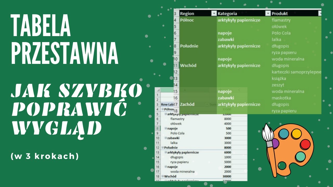 Tabela przestawna - jak poprawić wygląd (w 3-ech krokach)
