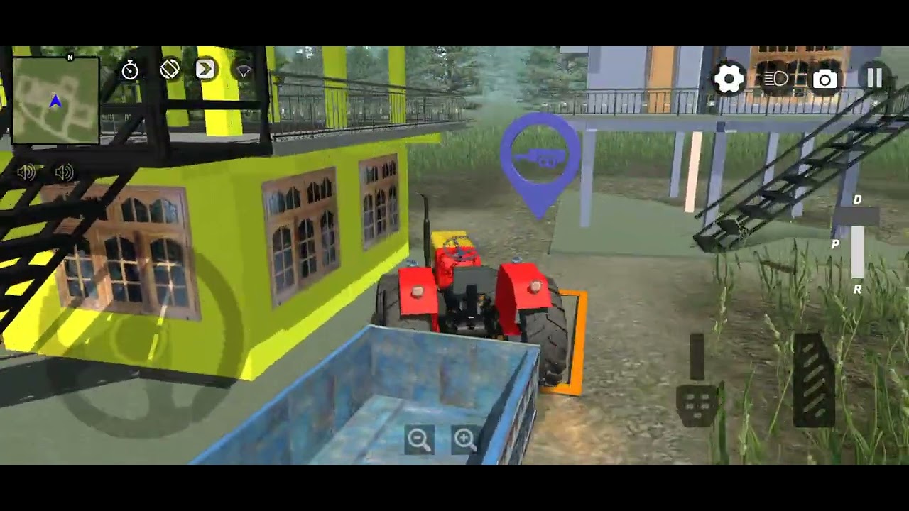 🚜 Tractor Trolley Power 💥 Desi Load Test #tractorgame #tractorlife #simulator #farming 