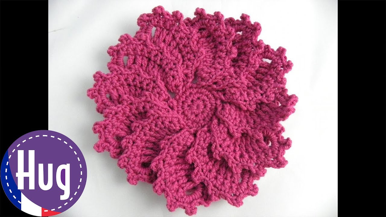 Crochet - fleur japonaise - fleur au crochet