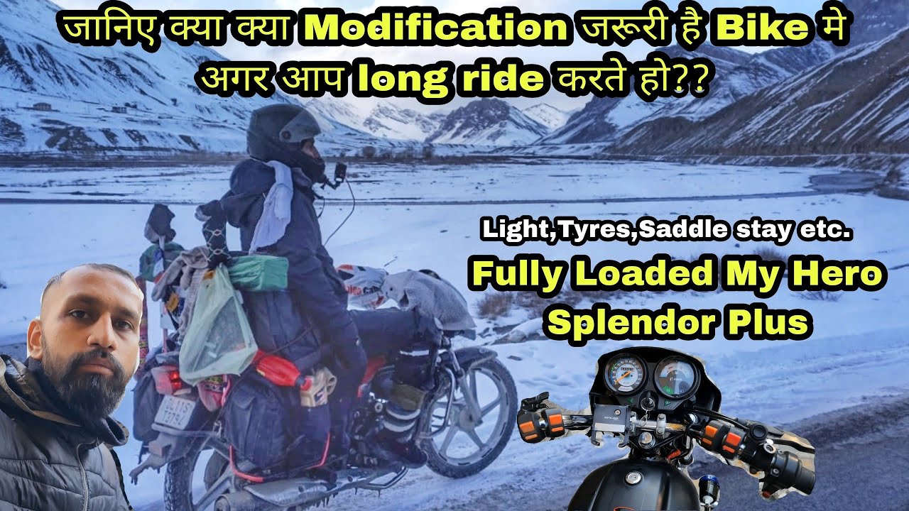 2023 Fully Modified Splendor Plus | Splendor Modified for Extreme\Long Ride | Tyre | Light | Charger