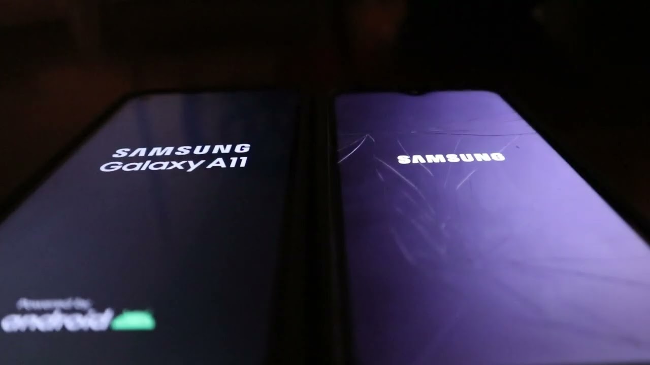Speed test (Visuals) Samsung A10 vs A11 smart phone Power On
