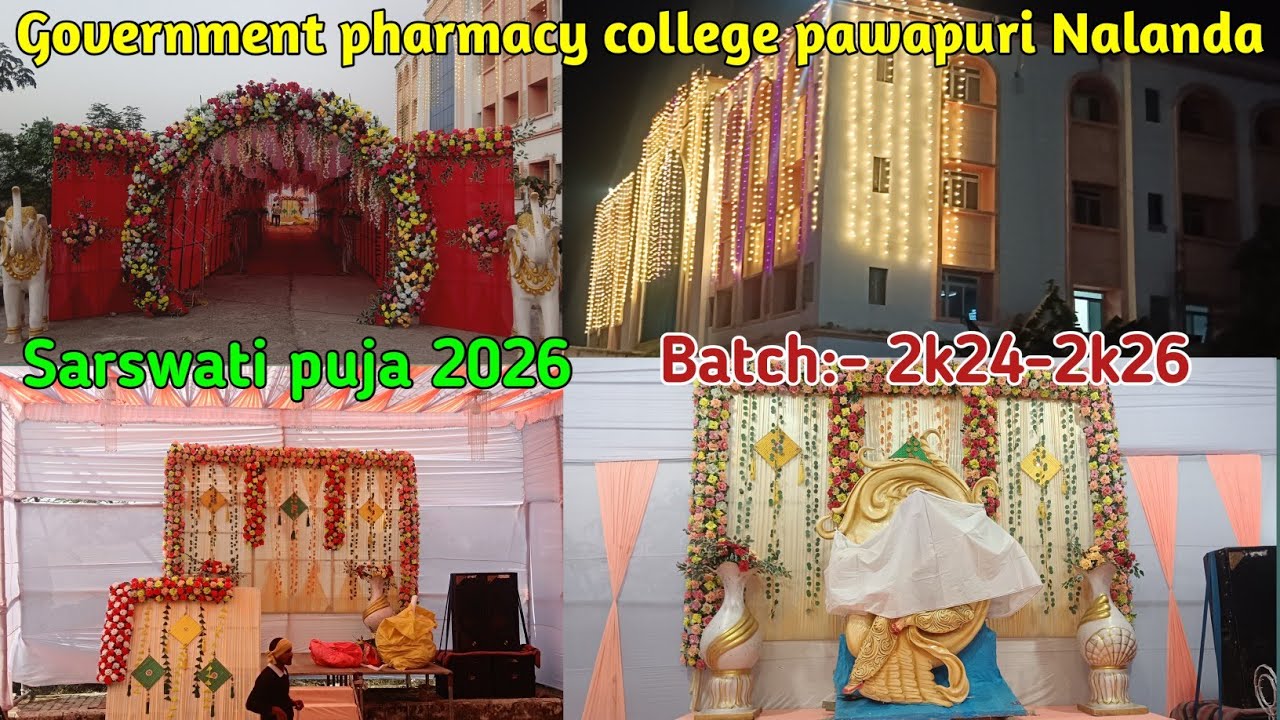 मां सरस्वती का आगमन government pharmacy college pawapuri में हो गया है #pharmecy #college #nalanda🌺🙏