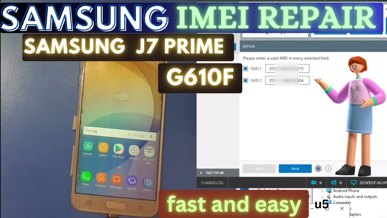 Samsung J7 PRIME G610F u1 imei repair and patch