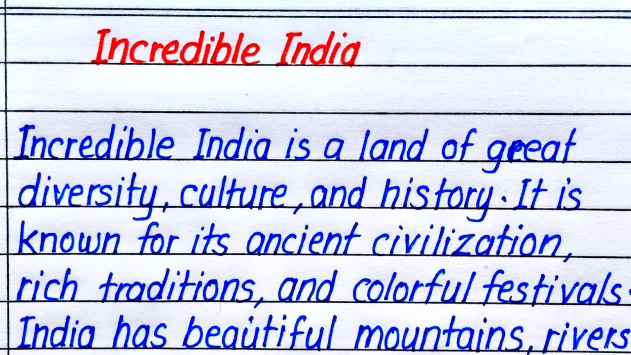 Incredible India Essay in English || Essay on Incredible India in English 