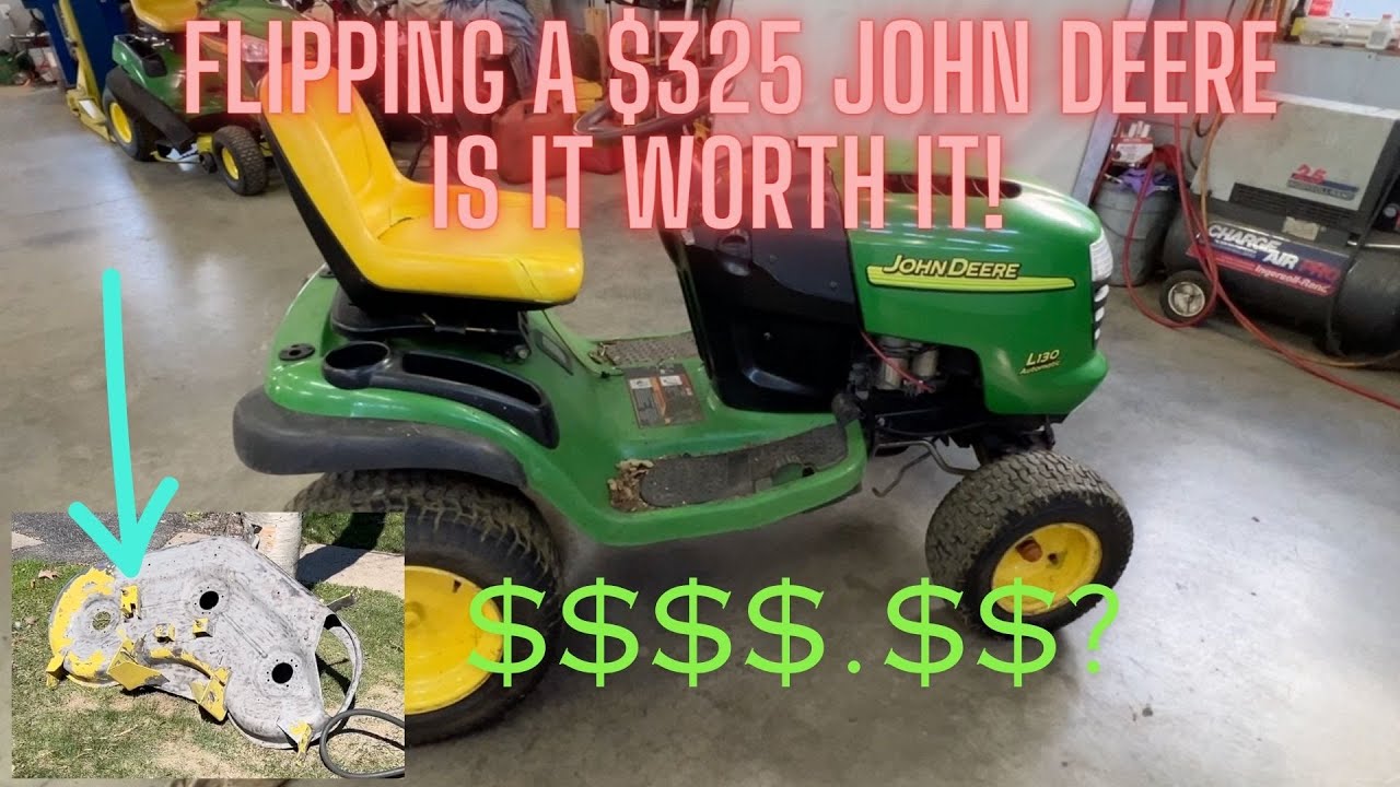 Перепродажа газонного трактора John Deere L130 за 325 долларов. Восстановление, ремонт. Как отрем...