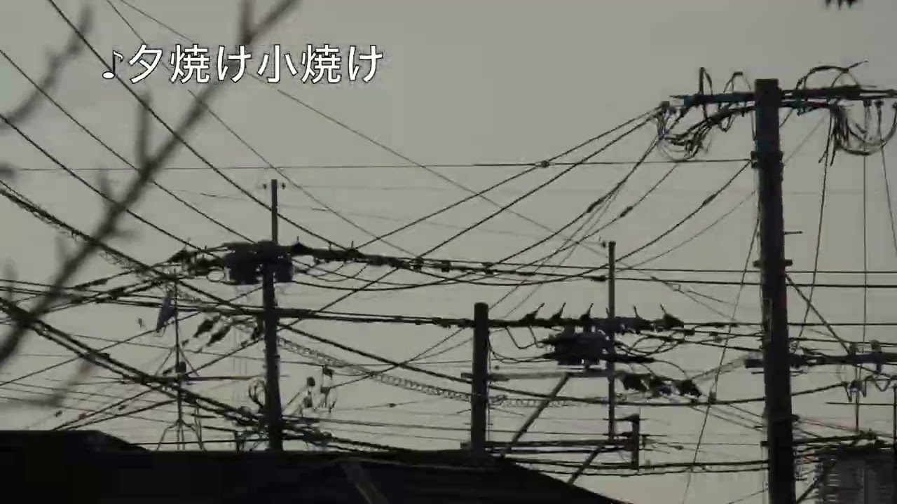 防災行政無線チャイム　福岡県糟屋郡志免町　17時　「夕焼け小焼け」