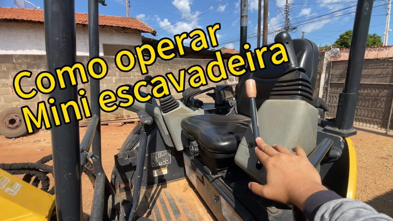 Como operar uma mini escavadeira, comandos básicos