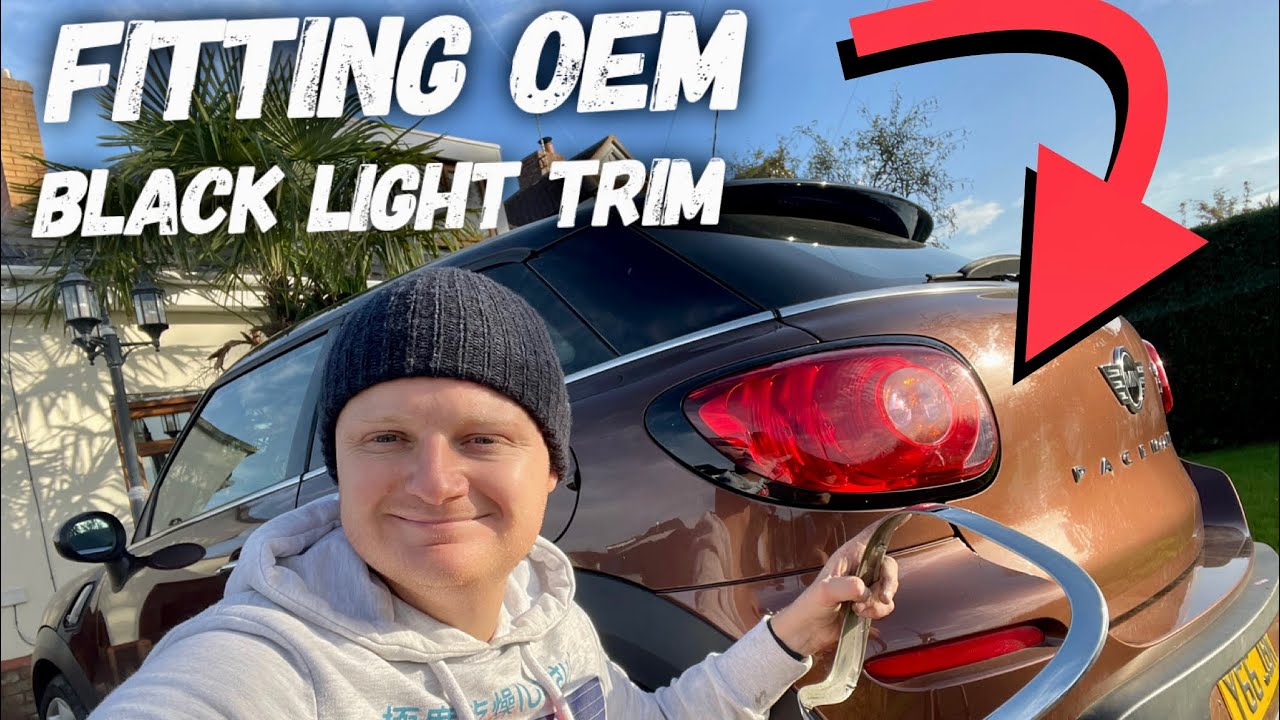 Mini Paceman R61 Fitting Piano Black Rear Tail Light Trims Surrounds Dechroming