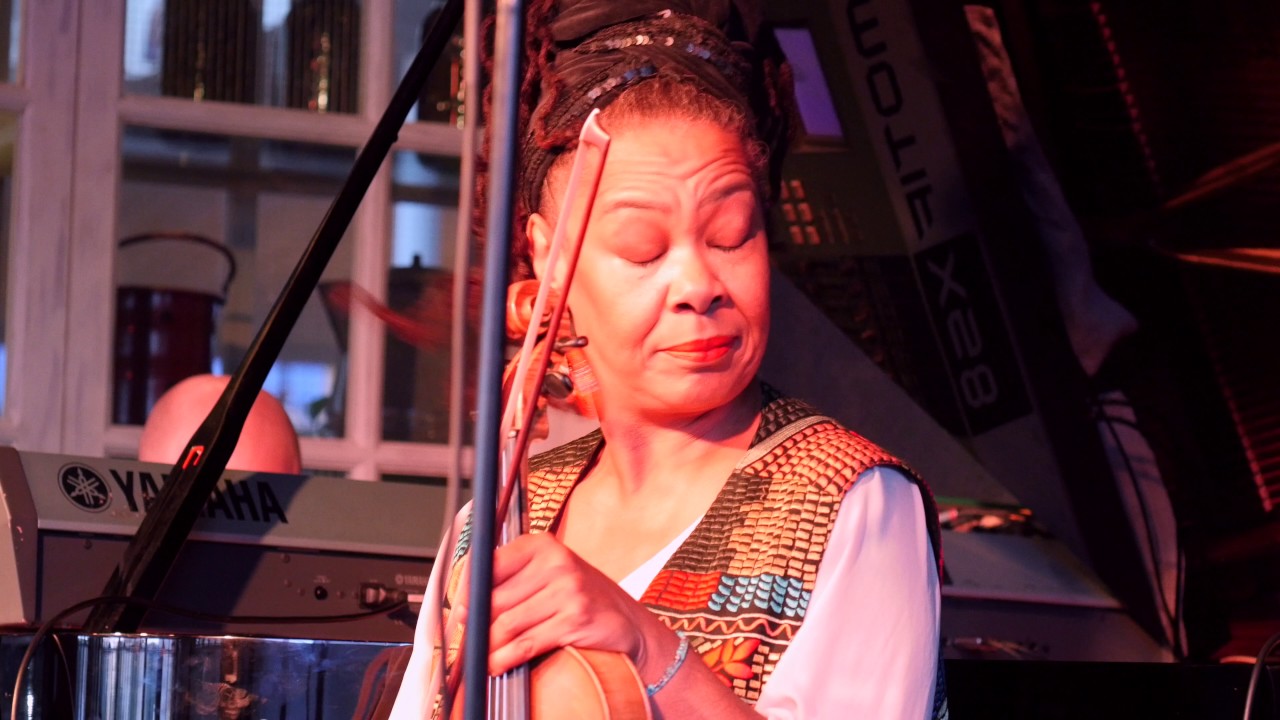 Karen Briggs performing 