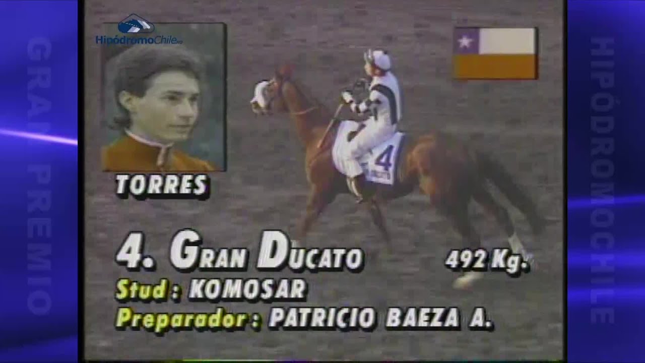 GRAN PREMIO HIPODROMO CHILE 1996 - 2.200 MTS - GRAN DUCATO - LUIS TORRES