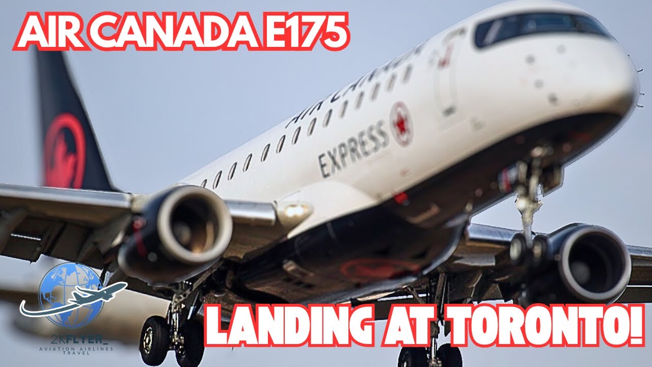 MY FIRST TIME on Air Canada! 🇨🇦 Embraer 175 Landing at Toronto (EWR-YYZ)