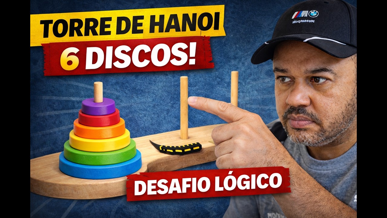 DESAFIO TORRE DE HANOI COM 6 DISCOS